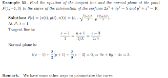 Tangent Line And The Normal