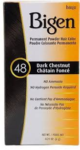 Bigen Permanent Powder Hair Color 48 Dark Chestnut 1 Ea Pack Of 4