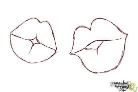 how to draw pucd lips drawingnow