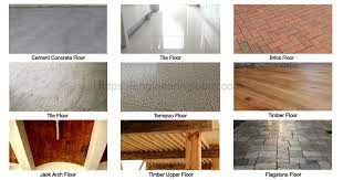 types of flooring and their