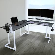 Need a sweet desk to go with your pc? Techni Sport Warrior L Shaped Gaming Desk White Walmart Com Walmart Com