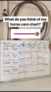Horse Feeding Chore Chart Horse Tack Rooms Horse Barns