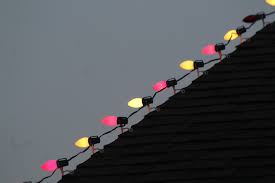 hang christmas lights on a roof ridge