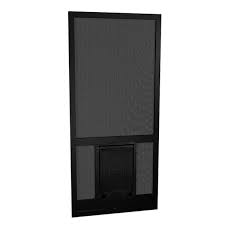 Black Aluminum Hinged Screen Door