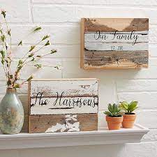 Personalized Rustic Reclaimed Wood Wall