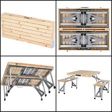Iron frame, chinese fir wood boards. Buy Folding Camping Picnic Table 4 Seats Portable Foldable Outdoor Table And Beach Set Siamese Tables And Chairs Set For Barbecue Travel Outing Gathering U S In Stock Khaki Online In Vietnam B098xcjtj6