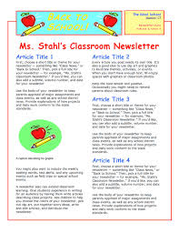 School Newsletter 2 Col 2 Pp