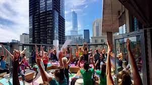 rooftop yoga in chicago complete with