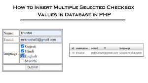 in database in php