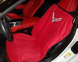 C8 Corvette Cotton Red Seat Cover