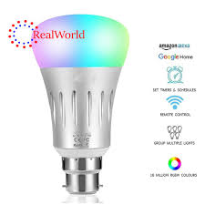 Wifi Smart Led Bulb Dimmable Multicolored Light Smartphone Controlled Daylight And Nightlight Home Lightning Compatible With Amazon Alexa And