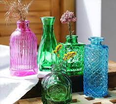 Colored Glass Bud Vases Set Of 20 For