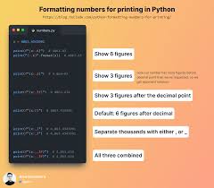 formatting numbers for printing in python