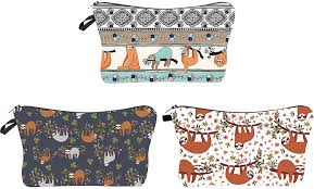 monkey printed cosmetic bag for women