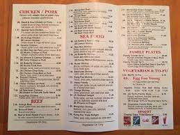 Menu Of Peking Garden Express In El