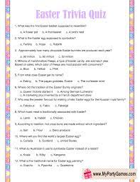 Please, try to prove me wrong i dare you. Free Printable Easter Trivia Quiz