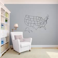 Map With Optional Fill In States Wall