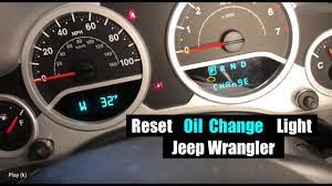 Jeep Wrangler How To Reset Oil Change Light 2007-2018 - YouTube