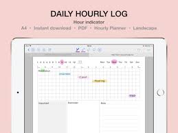 Daily Log Hourly Planner Hourly Log Daily Planner Day