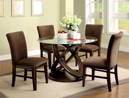 round glass dining table and chairs