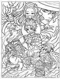 32 demon slayer coloring pages free