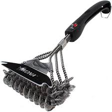 kona safe clean grill brush with flat