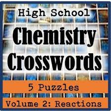 High School Chemistry Crossword Puzzles