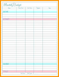 Free Budget Planner Template Printable Monthly Form Forms