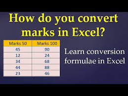 how do you convert marks in excel 46