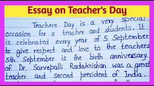 essay on teacher s day in english