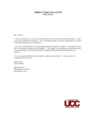 Cover Letter Example Job Interview Best Thank You Letters Template