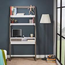 Rectangular Gray 1 Drawer Ladder Desk