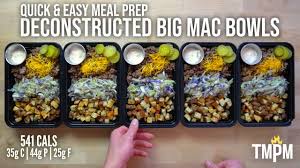 deconstructed big mac bowls the meal