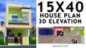 15x40 House Plan With Car Parking And