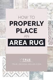 how to properly place an area rug