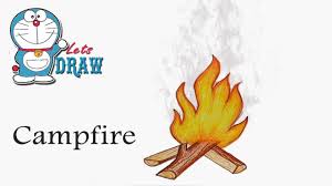 How to draw a cartoon campfire. How To Draw Campfire Step By Step Very Easy Youtube