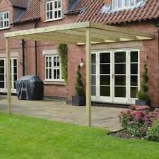 outdoor wooden patio structure