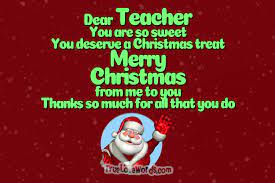 Merry Christmas Wishes For Teacher ...