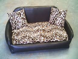zippy faux leather sofa pet dog bed