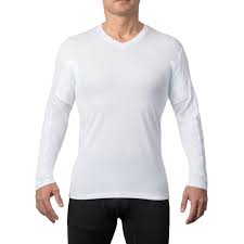 Mens Sweat Proof Long Sleeve Undershirt Original Fit V Neck
