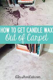 how to get candle wax out of carpet a