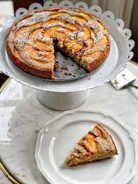 light peach cake with almond flour