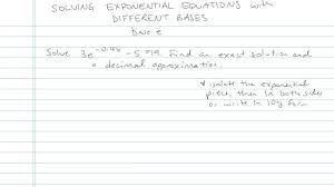 Solving Exponential Equations With The