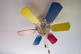 paint rainbow ceiling fan blades diy