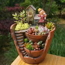Farm House Vases Fairy Garden Pots