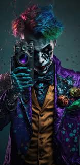 1440x2960 joker colorful with tattos