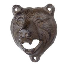 Wall Mounted Bear Head Bottle Opener