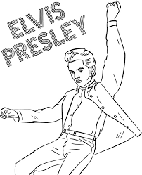 Keep your kids busy doing something fun and creative by printing out free coloring pages. King Of Rock N Roll Elvis Presley Coloring Page Pintable Picture