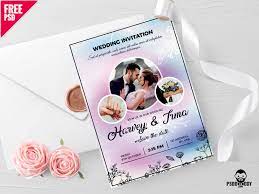 wedding invitation card free psd by