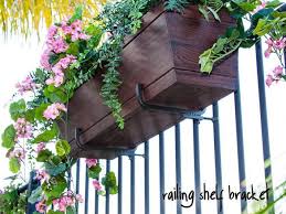 (brown) 4.5 out of 5 stars. Railing Shelf Bracket 11 1 4in Shelf Pair Railing Flower Boxes Diy Pallet Planter Flower Boxes